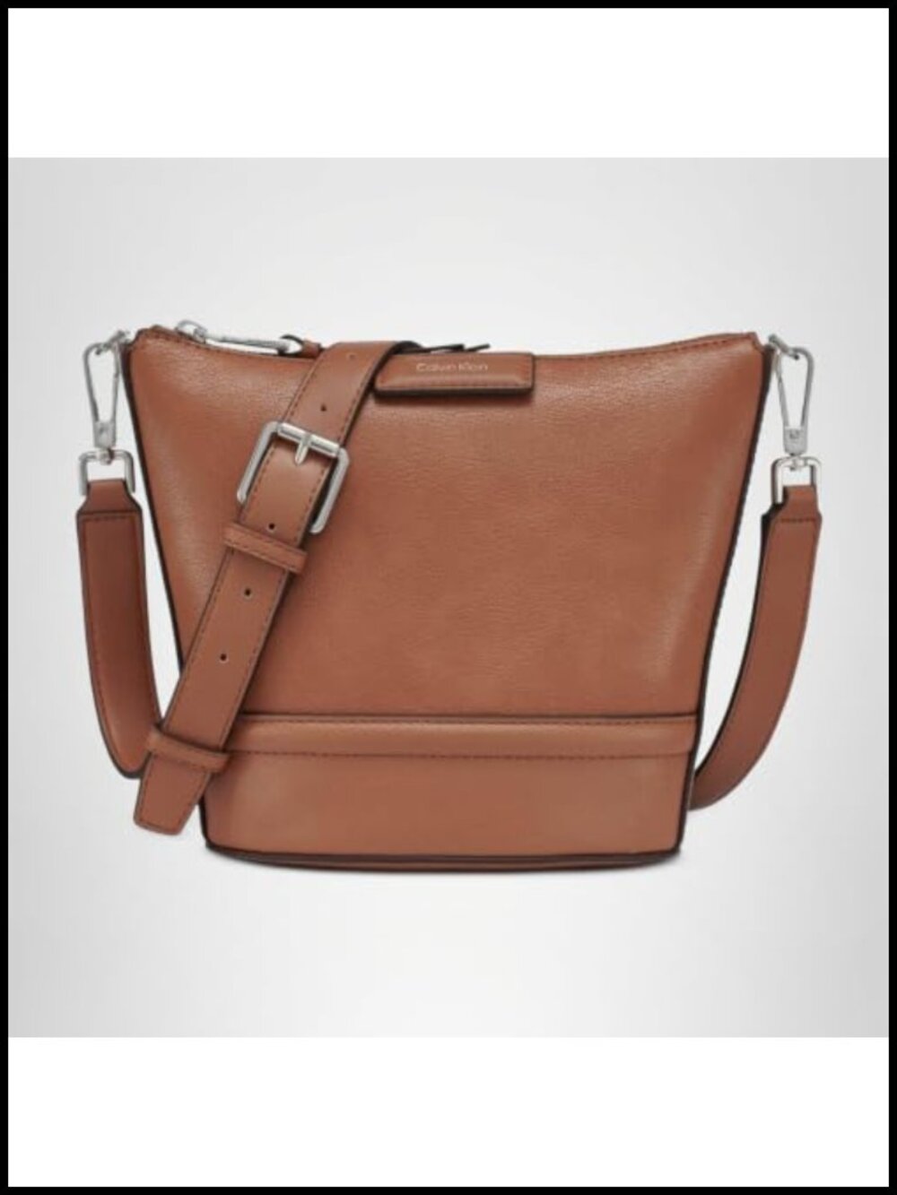 Vegan Leather Crossbody Bag Zip Slip Pockets Casual Travel